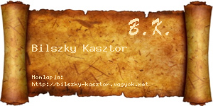 Bilszky Kasztor névjegykártya